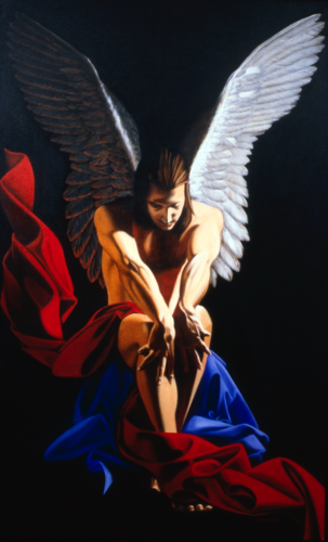 Winged one  30" x 45" oil
(commission)